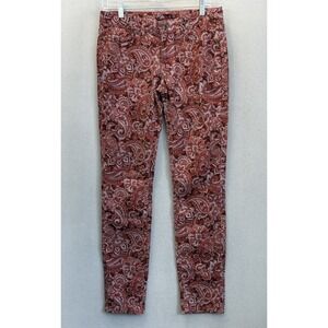 Prana Women's Size 6 Rhubarb Paisley Stretch‎ Corduroy Career Casual Work Pants